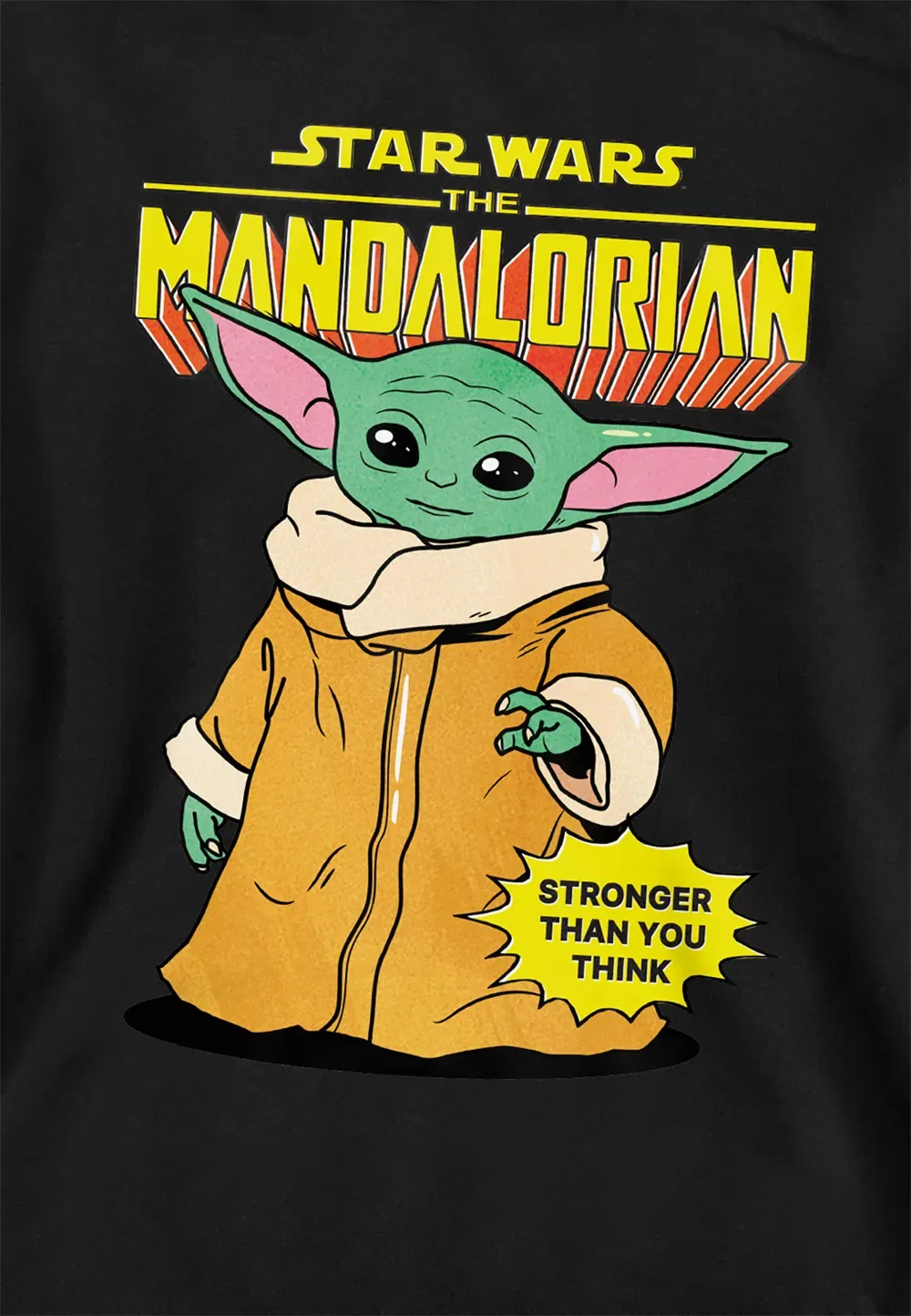 Детский худи Star Wars Strong Grogu Disney, черный — фото 2