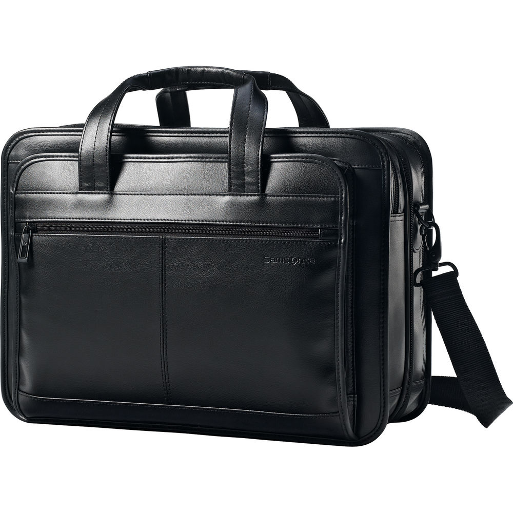 

Расширяемый кожаный деловой кейс Samsonite (черный)