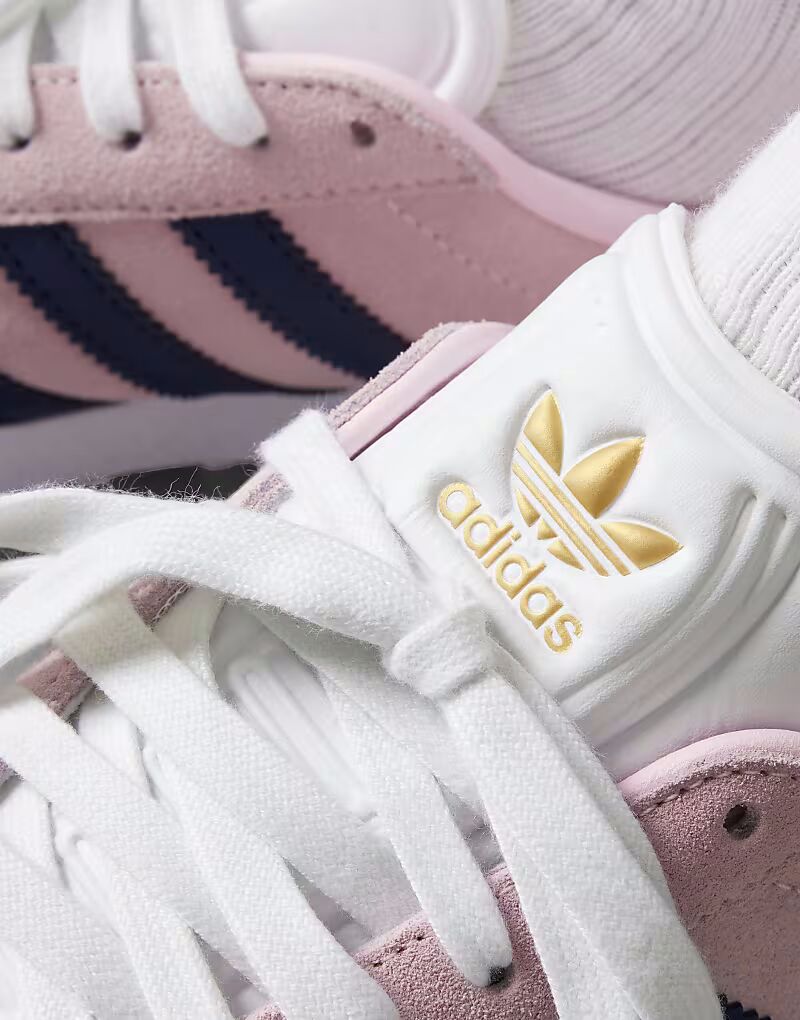 Кроссовки для гольфа Adidas Originals Gazelle без шипов в прозрачно-розовом цвете Adidas Performance — фото 2