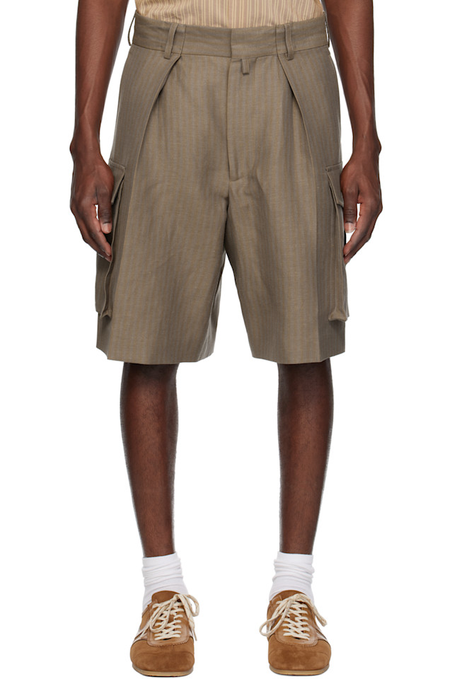

Шорты плиссе Dries Van Noten, цвет tan