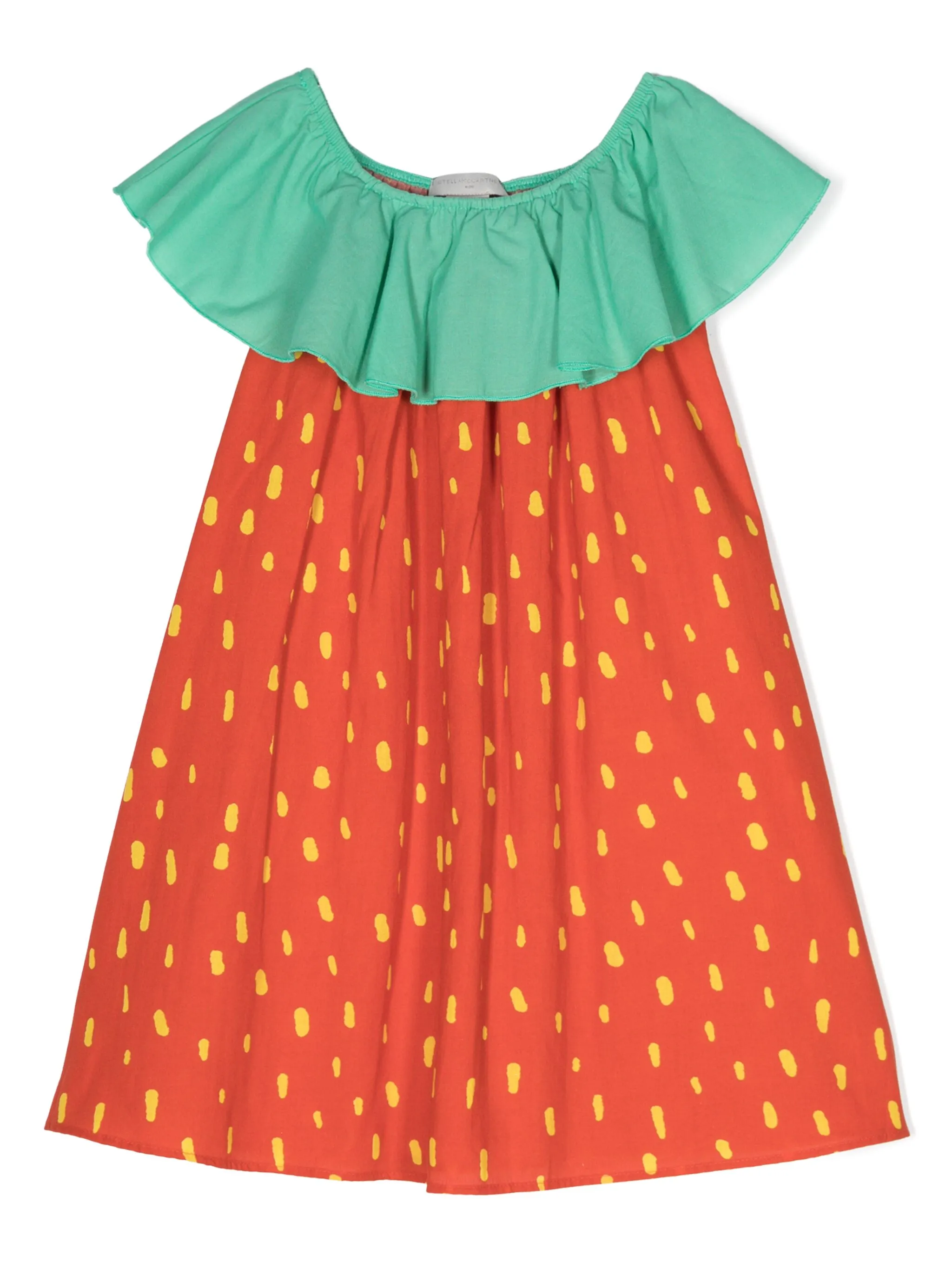 

Платье Strawberry вязки интарсия Stella Mccartney Kids, красный