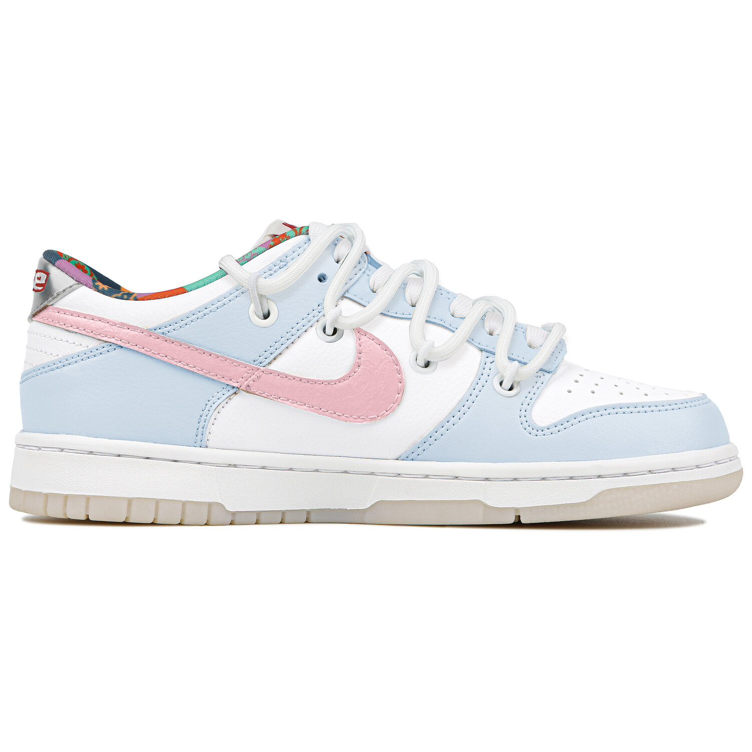 

Кроссовки Nike Dunk Skateboarding Shoes Women's Low-top White/Blue/Pink, белый
