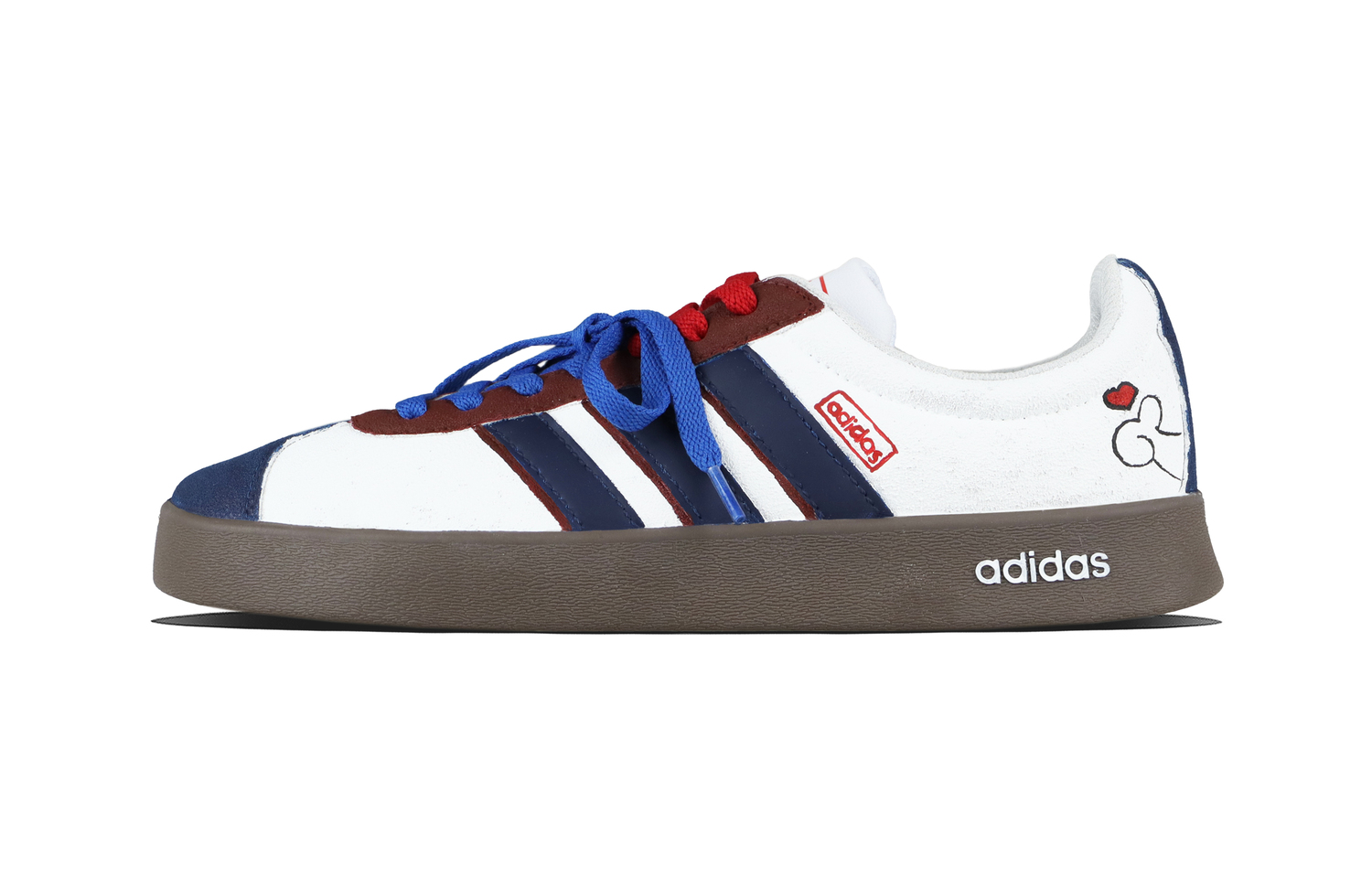 

Adidas ВЛ Корт 2.0 Любовное признание амортизирующие износостойкие низкие скейтборд кроссовки унисекс сине-белые, цвет White