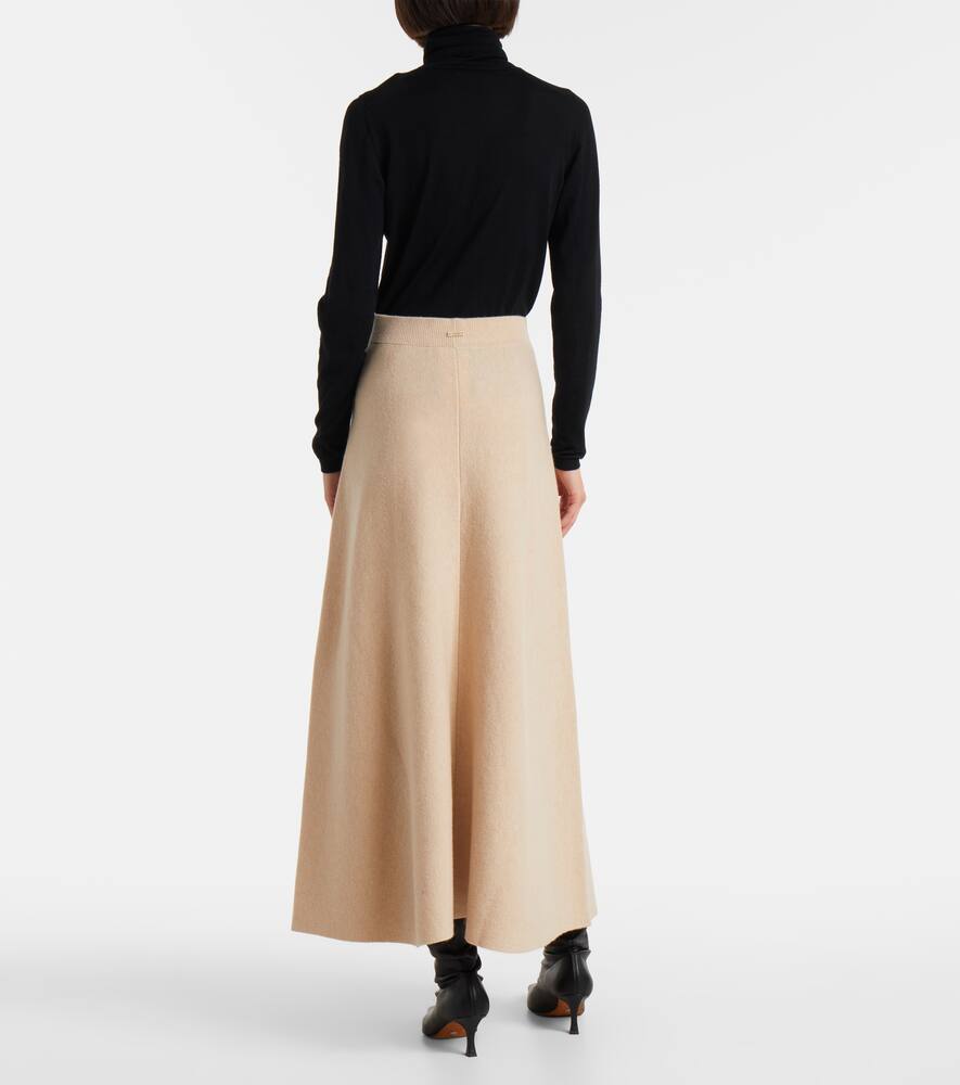 Юбка макси из шерсти и кашемира Giberna Max Mara, Orzo Melange — фото 3