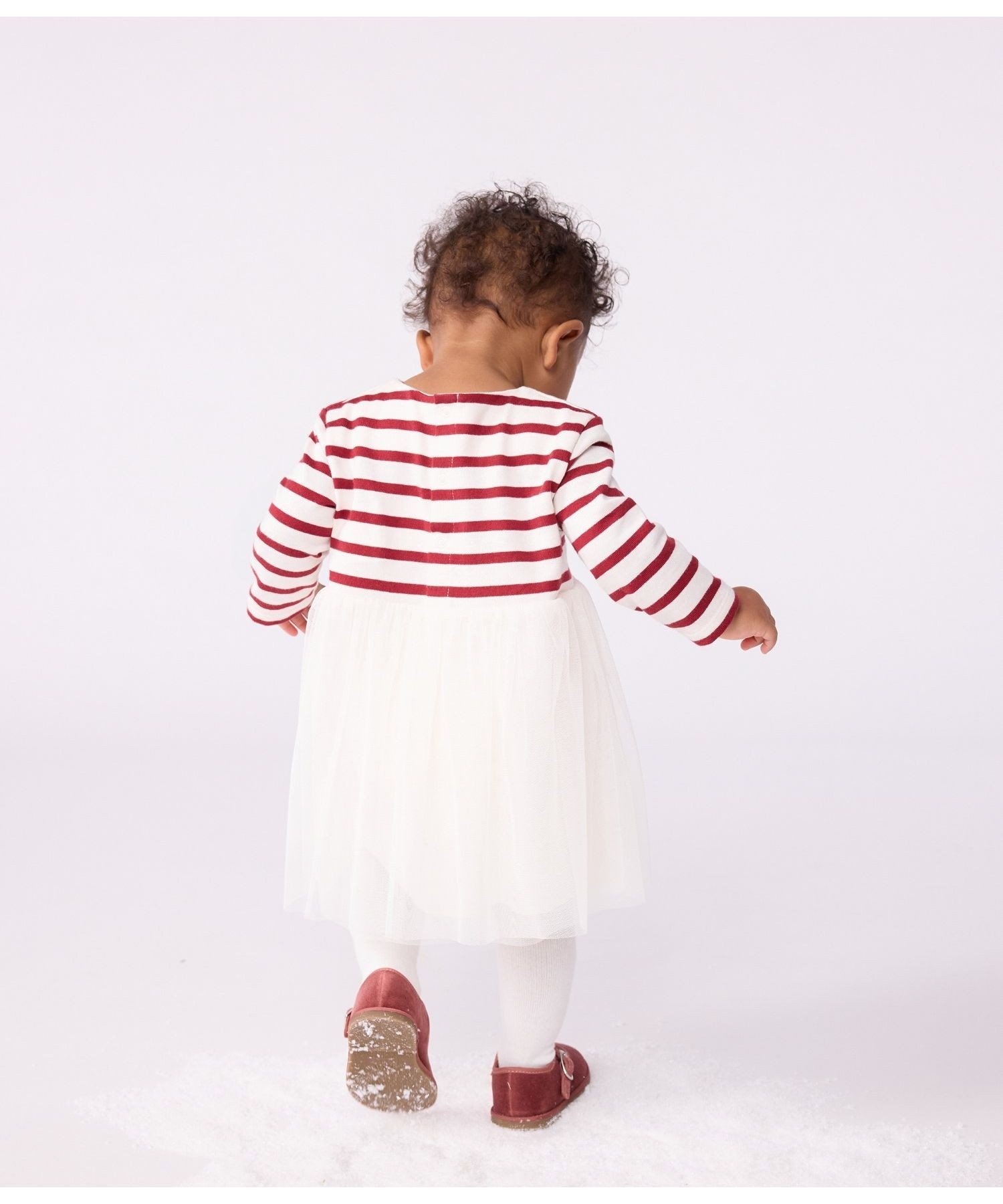 Платье один кусочек Petit Bateau, Off-white/Red — фото 3
