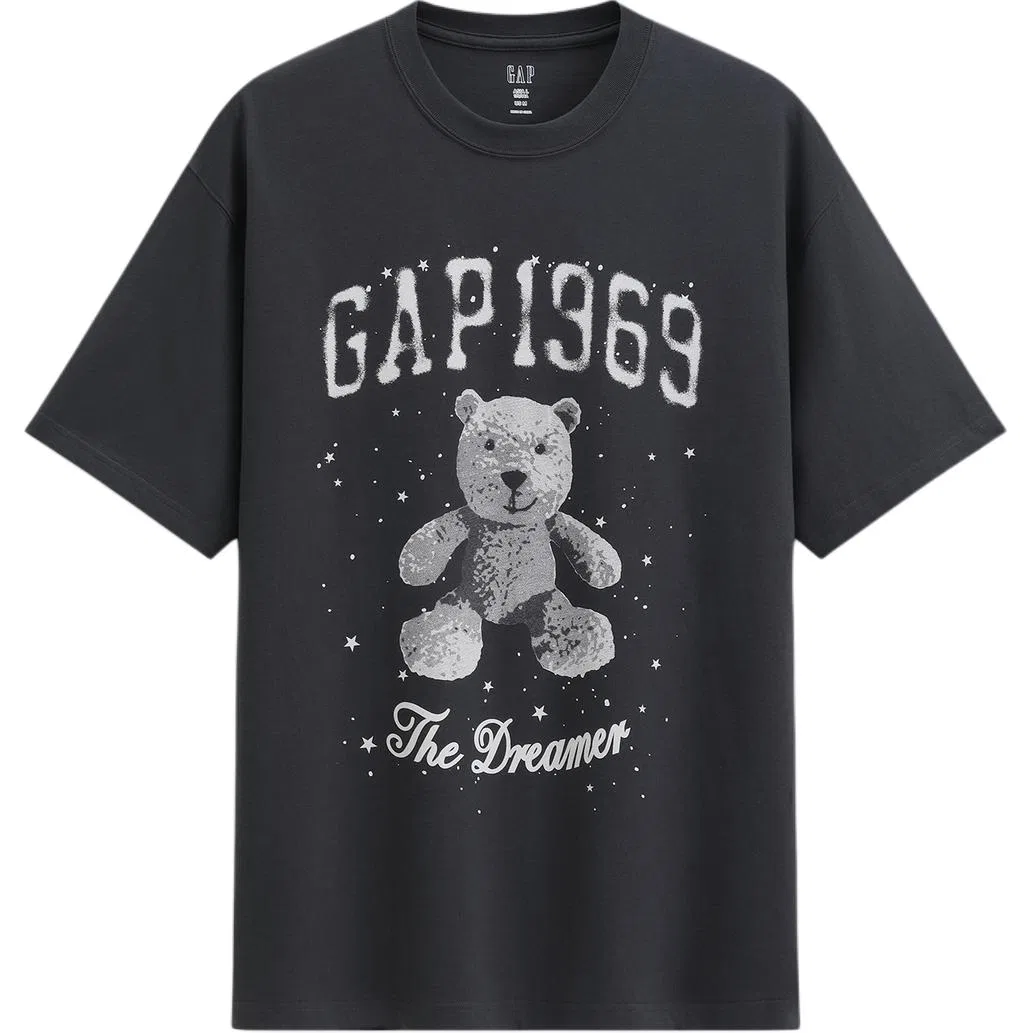 Футболка с круглым вырезом GAP Light Green — фото 3