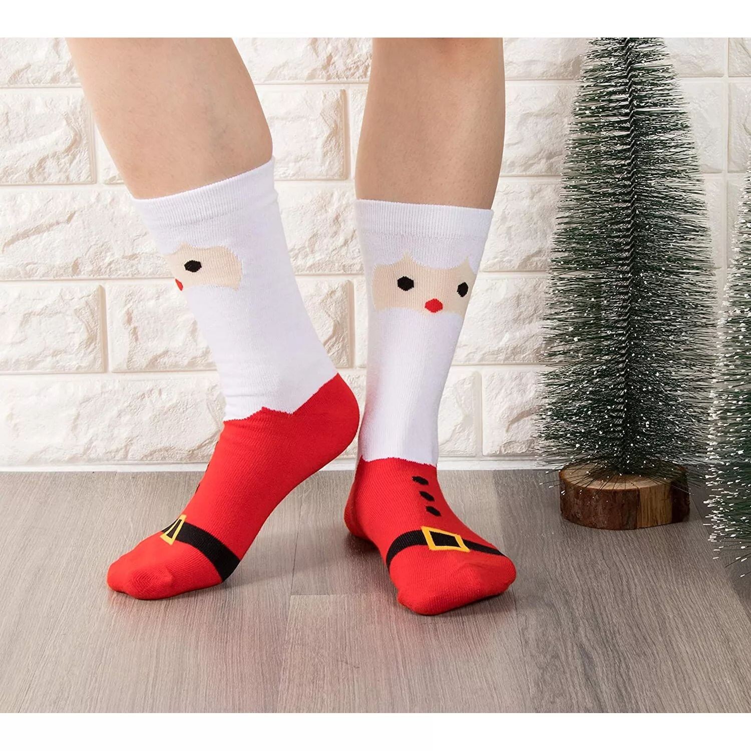 

Носки Santa Christmas Crew для женщин и мужчин (2 шт.) Toe-Tally Sox