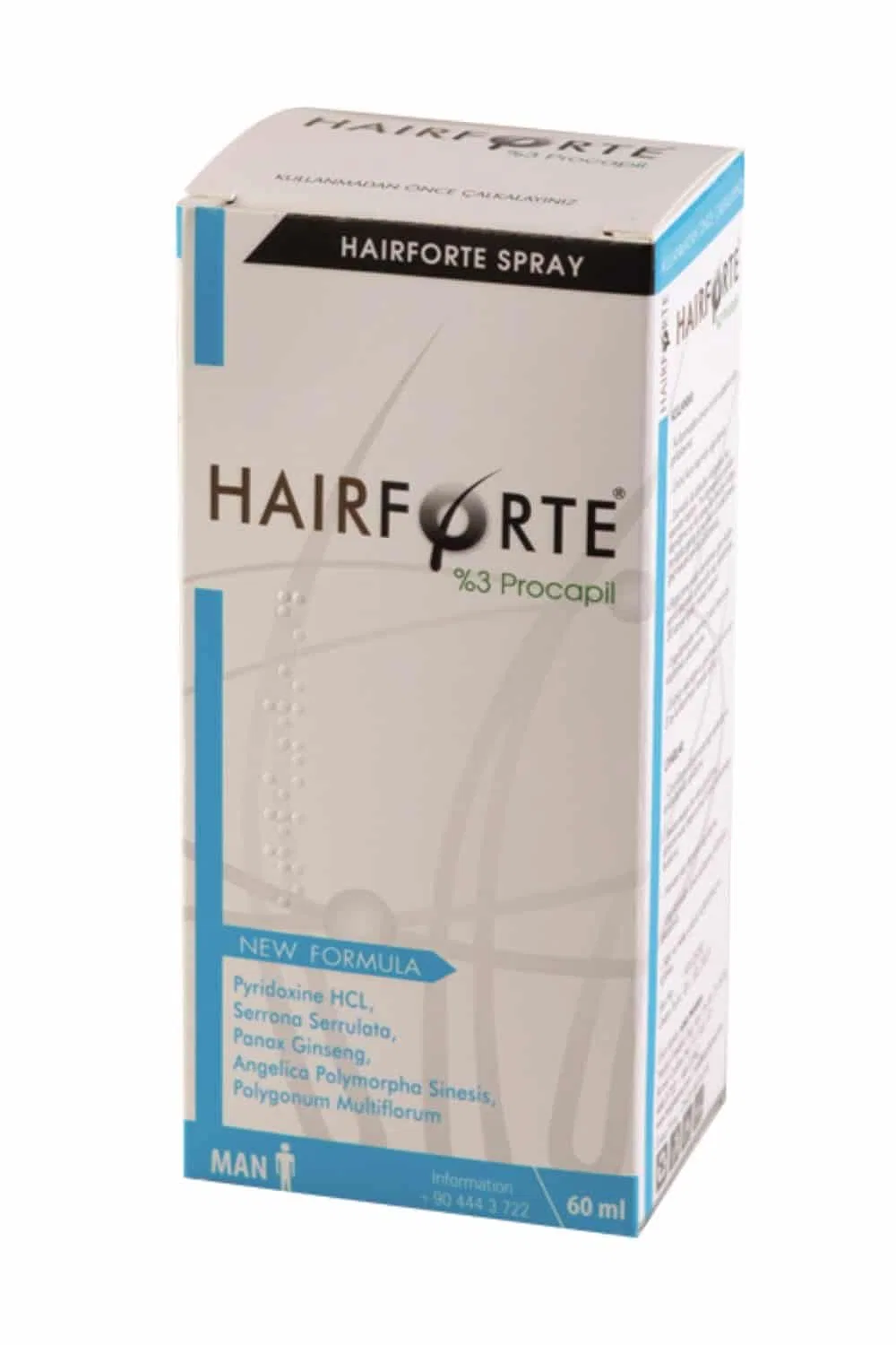Спрей Hairforte для мужчин против выпадения волос с 3% Procapil Hairforte