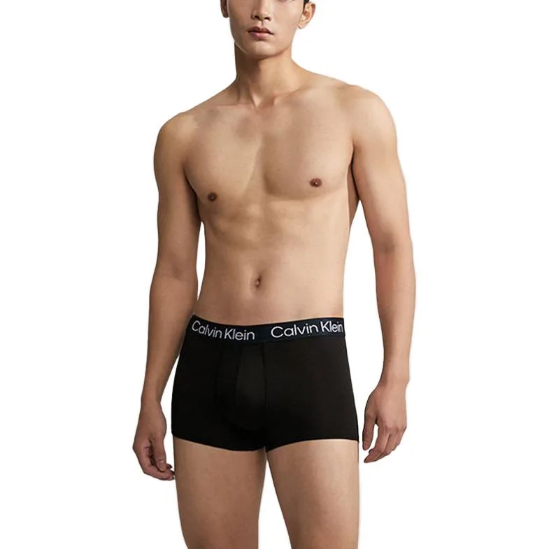 Мужские трусы 3 шт Calvin Klein, 3 Pack, Black+Black with Floral Edge+Dark Gray — фото 3