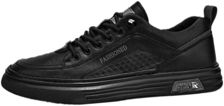 

Мужские повседневные кроссовки с плоской подошвой - мягкая подошва с противоскользящими свойствами - легкие и удобные Fusecottc, черный