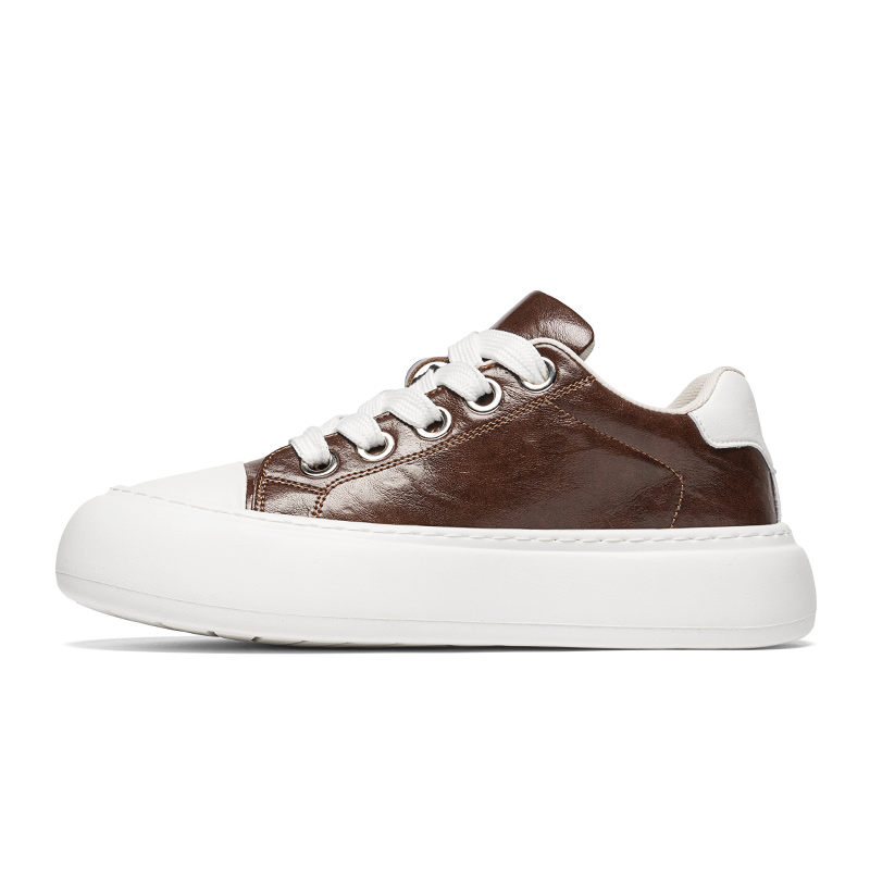 

ENRICO COVERI Скользоустойчивые, износостойкие, легкие, дышащие мужские скейтерские кеды лоу-топ коричневые, цвет Brown