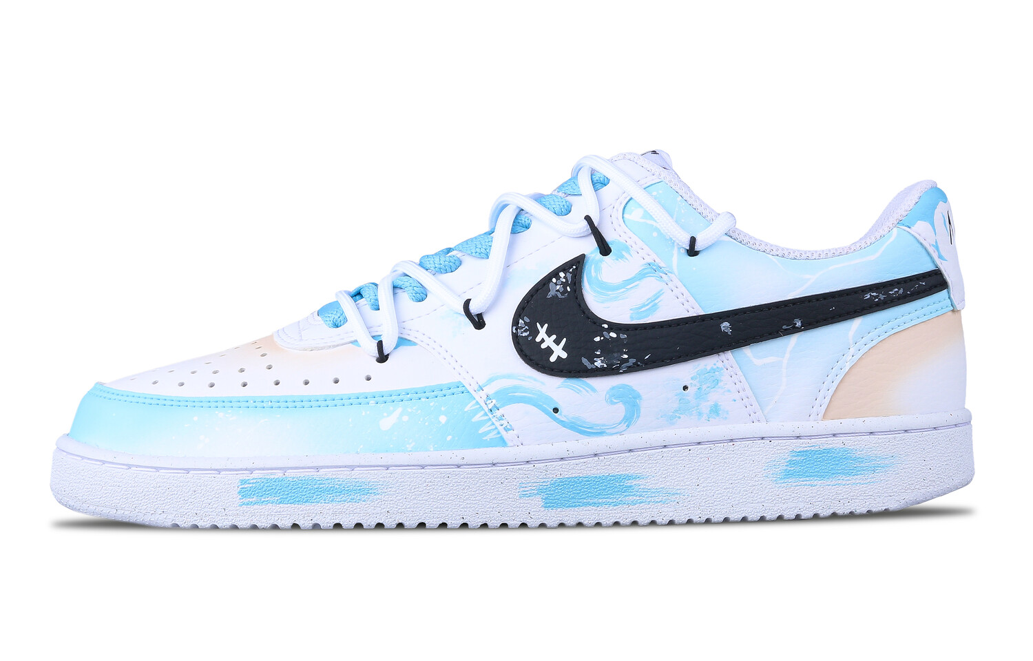 

Кроссовки Nike Court Vision 1 Skateboarding Shoes Men Low-top Blue/white/yellow, белый