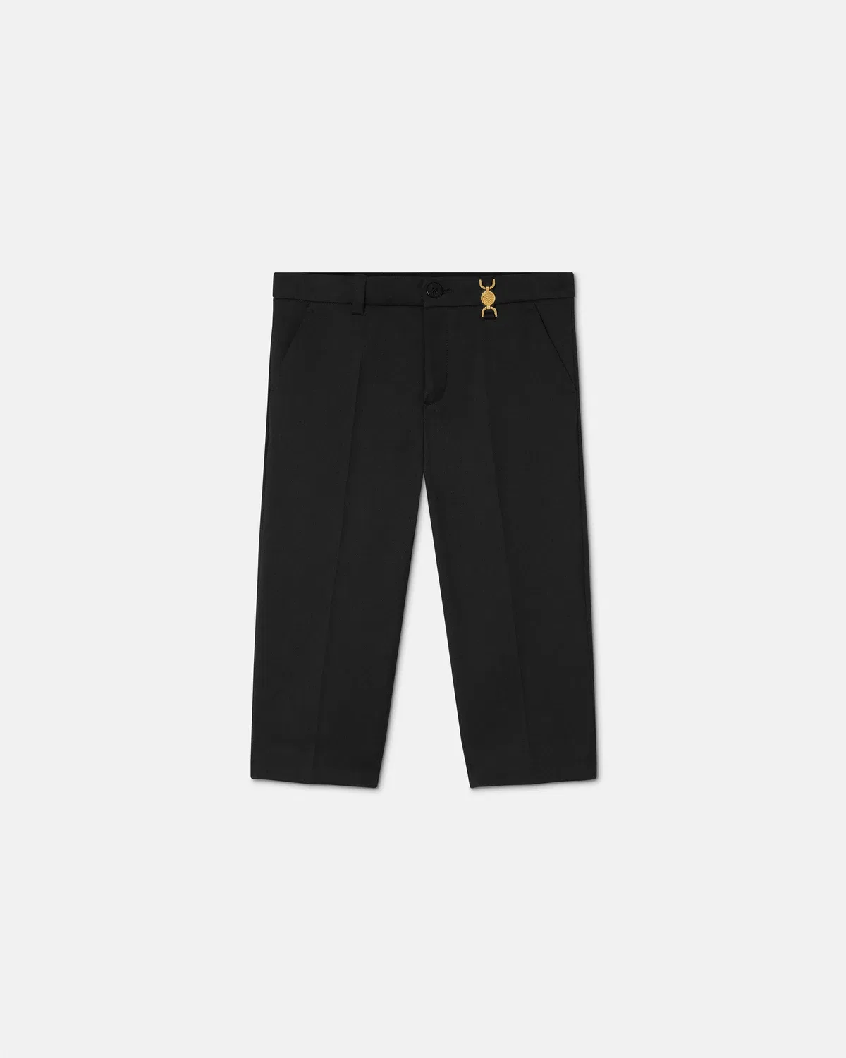 Детские брюки из шерстяной смеси VERSACE, черный