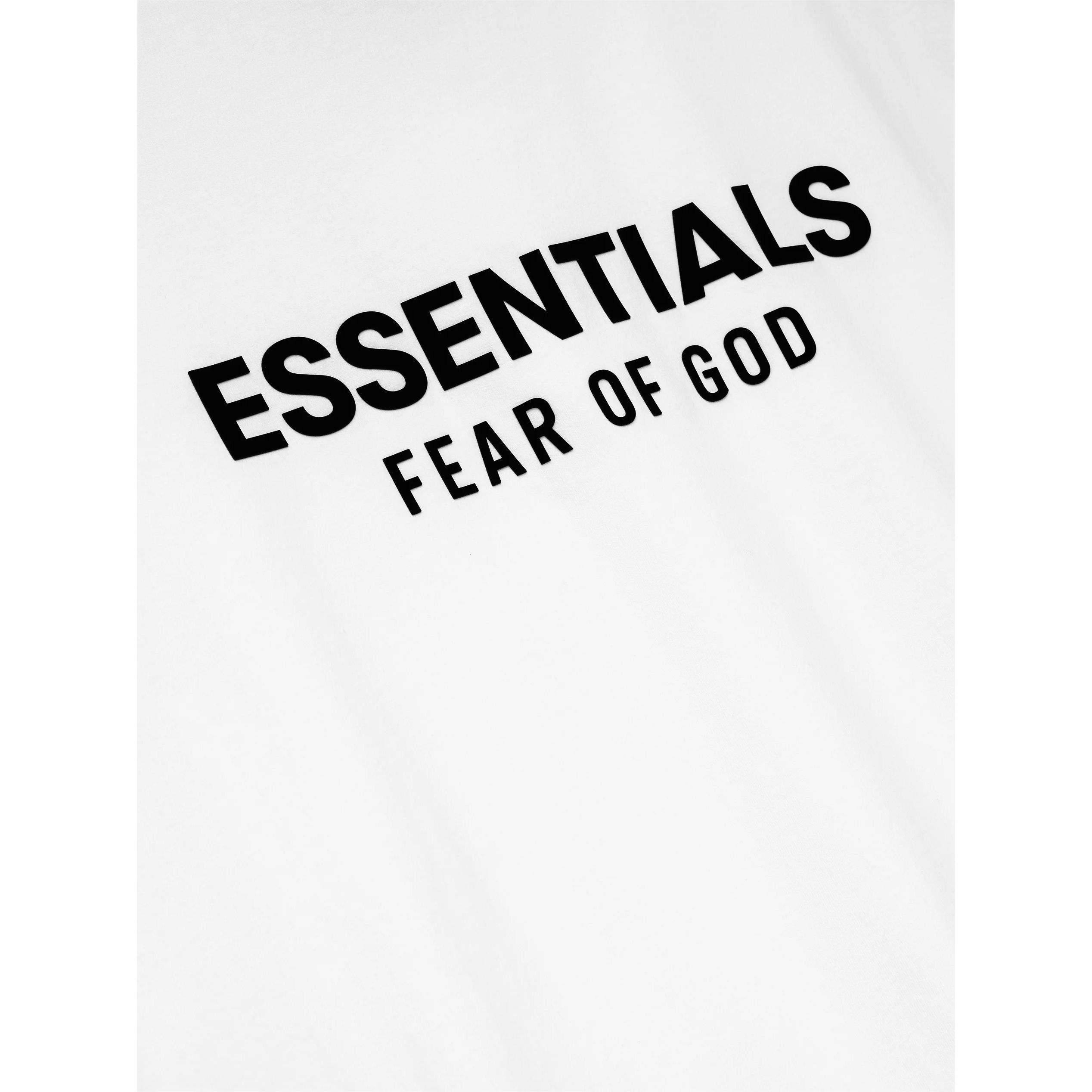 Классическая футболка с длинными рукавами Fear Of God Essentials, ярко-белый — фото 4