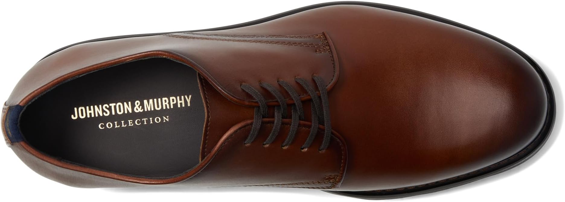 Оксфорды Johnston & Murphy Collection Men's Huxley Plain Toe Derby, Teak Italian Calfskin — фото 2