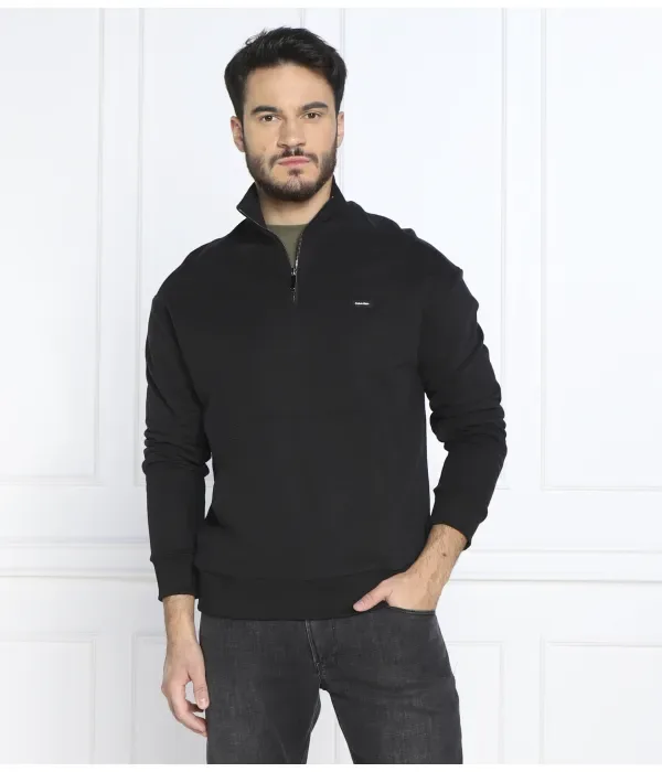 Толстовка с застежкой-молнией на четверть длины comfort fit Calvin Klein, черный — фото 3