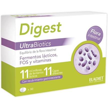 

Nutricosmetics Digest Ultrabiotics 30 капсул, Eladiet