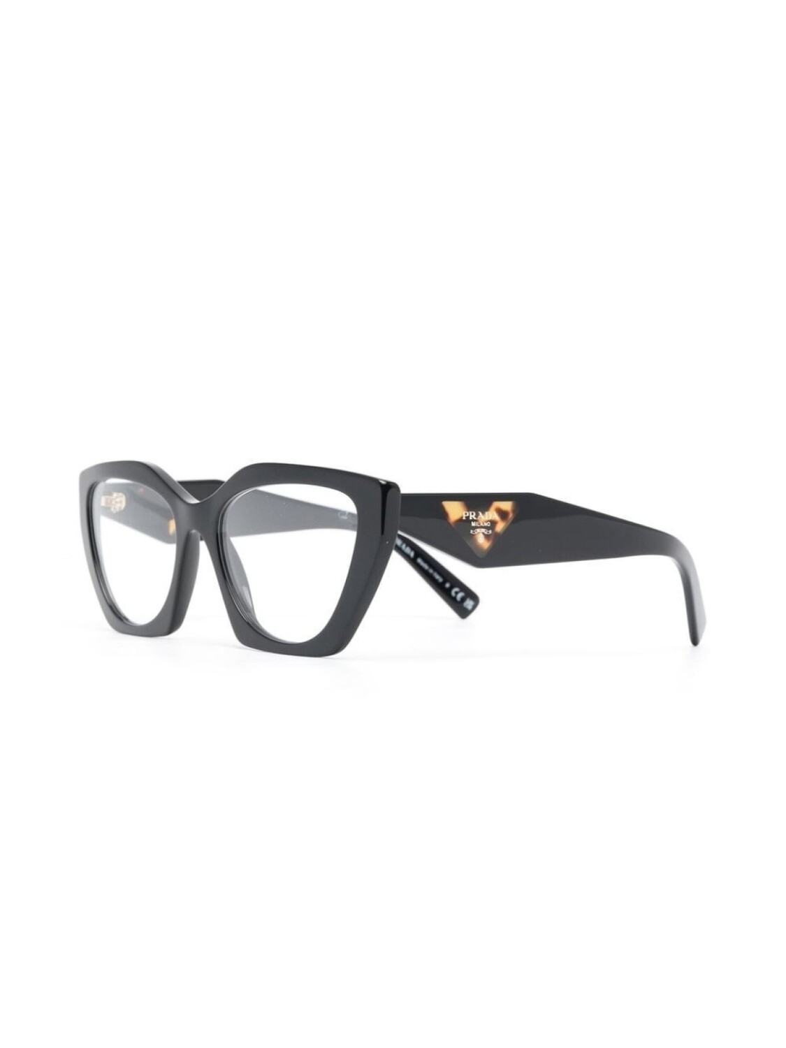 Prada Eyewear очки в оправе 'кошачий глаз' с логотипом, черный — фото 2