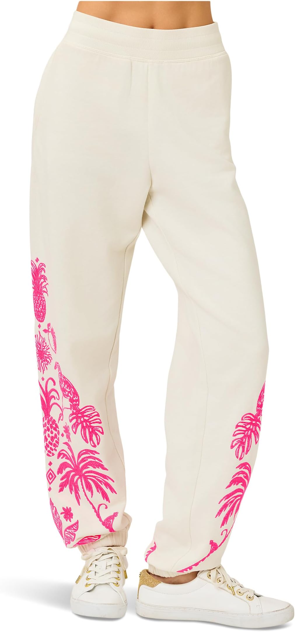 

Женские спортивные брюки Silvie Lilly Pulitzer, Coconut Safari Social Embroidery
