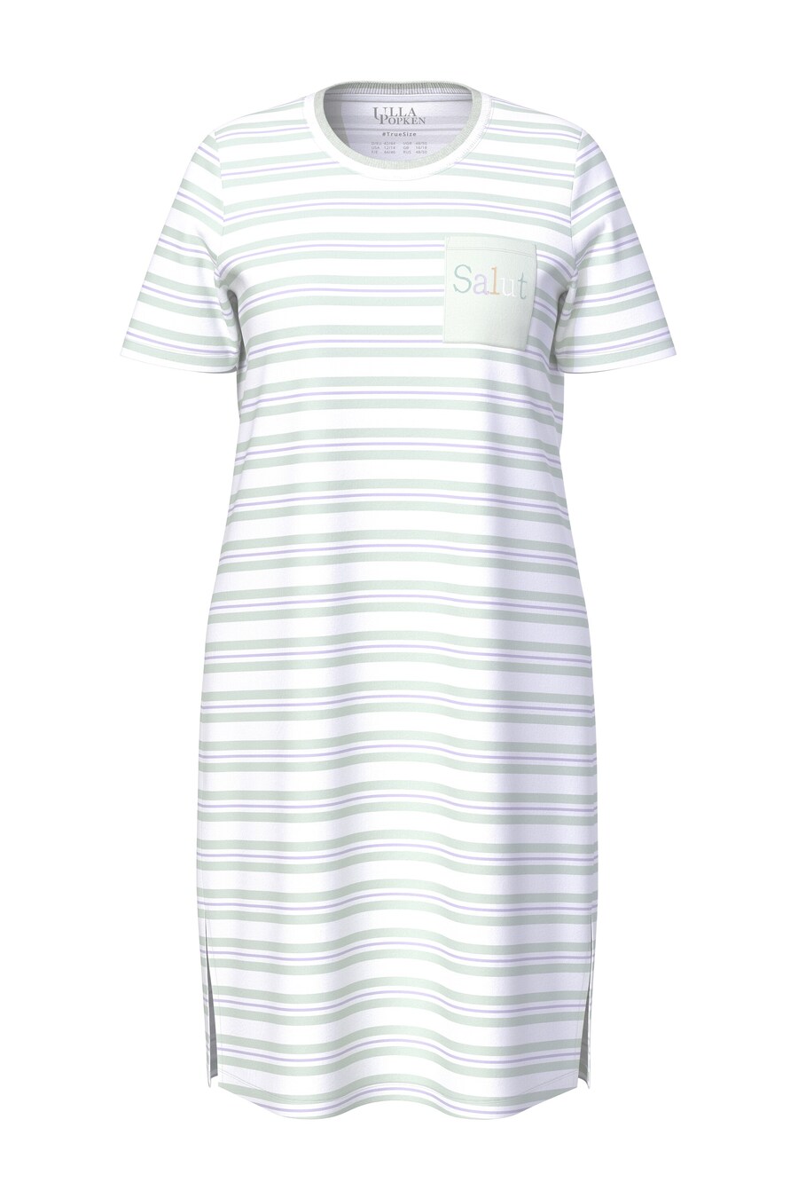 

Ночная рубашка Ulla Popken, цвет Light green/White
