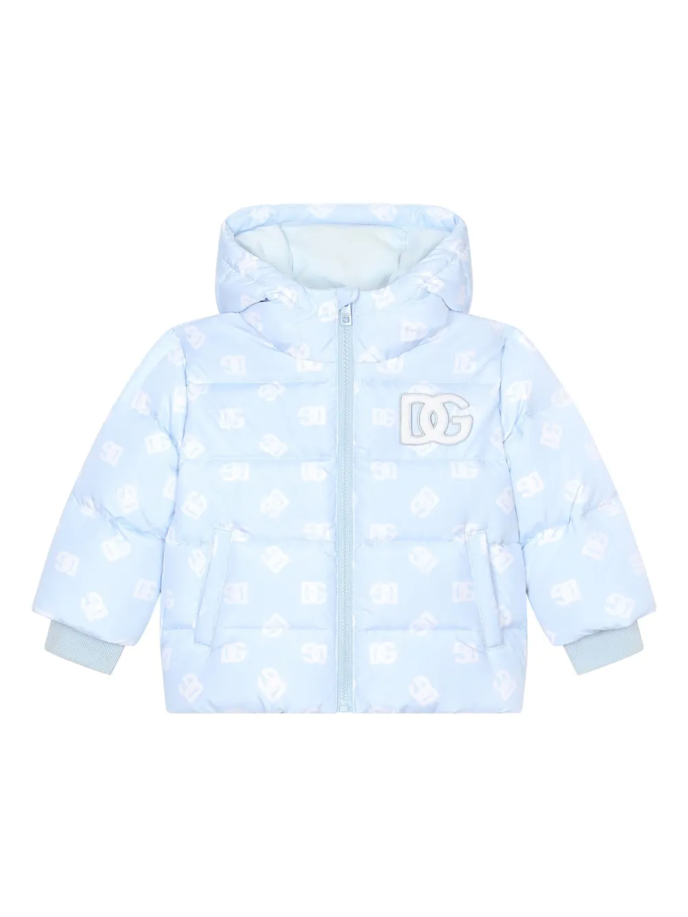 

Куртка с капюшоном и логотипом Dolce & Gabbana Kids, синий