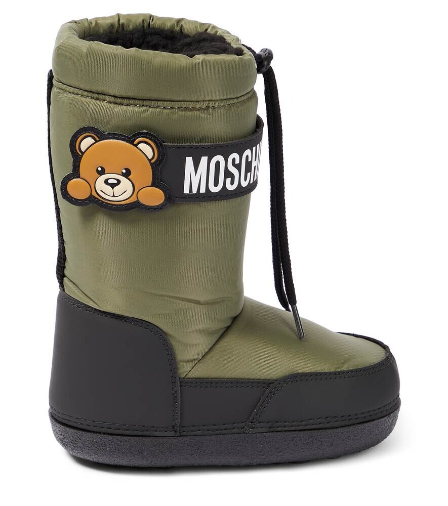 Зимние сапоги на подкладке из искусственной овчины Moschino, зеленый — фото 3