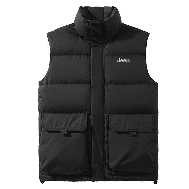 

Пуховик-жилет унисекс Jeep, горохово-зеленый