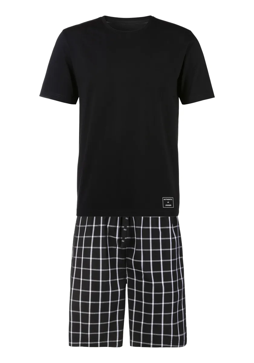 

AUTHENTIC LE JOGGER Shorty (2 шт., 1 шт.), с клетчатыми брюками, черный