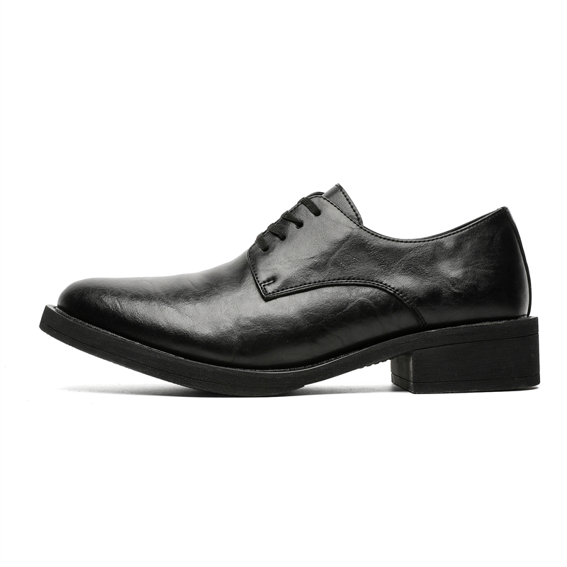 

FAPAI Туфли унисекс на низком каблуке черные с увеличенной высотой, цвет Black Height Increasing (Men's Size)