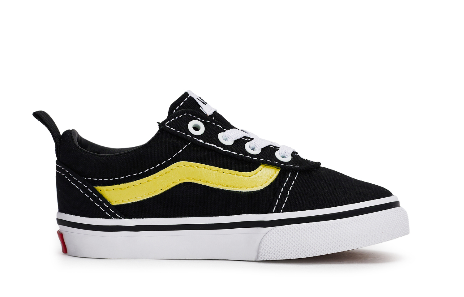 Vans Слипоны противоскользящие износостойкие низкие для малышей Black White Yellow — фото 3