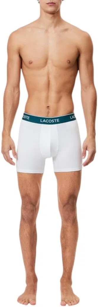 Боксеры 3 шт, Lacoste, Black/White/Dove Grey — фото 2
