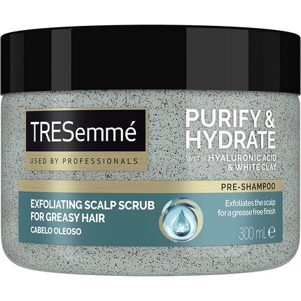 

Скраб для кожи головы Tresemme Purify & Hydrate с гиалуроновой кислотой и белой глиной для жирных волос 300мл, Tresemme