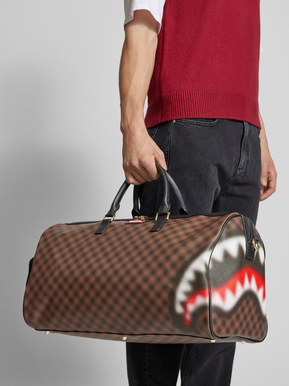 

Сумка Weekender с данными этикетки Sprayground, темно-коричневый
