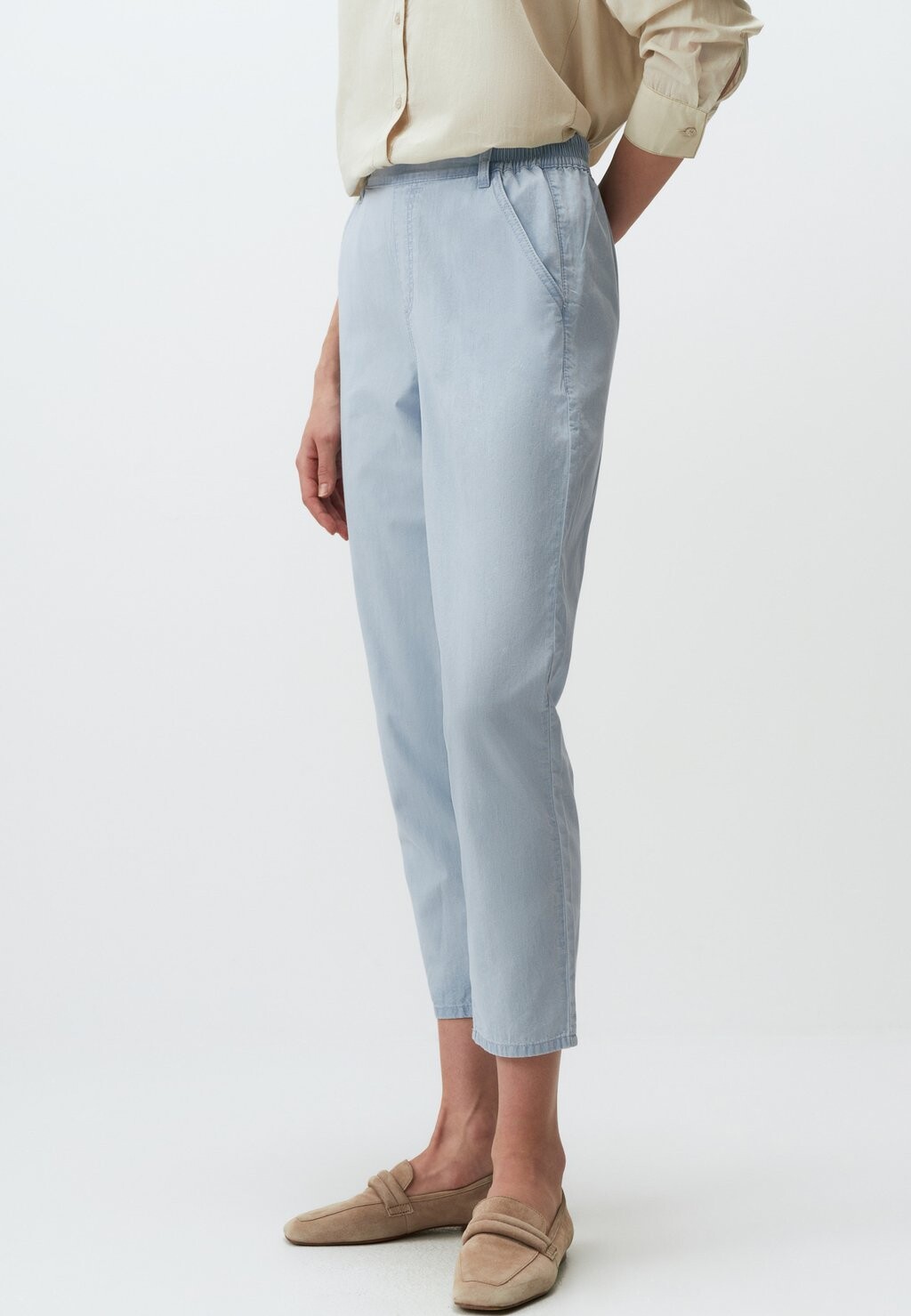

Брюки High Waist Elastic Waistband Jimmy Key, синий индиго
