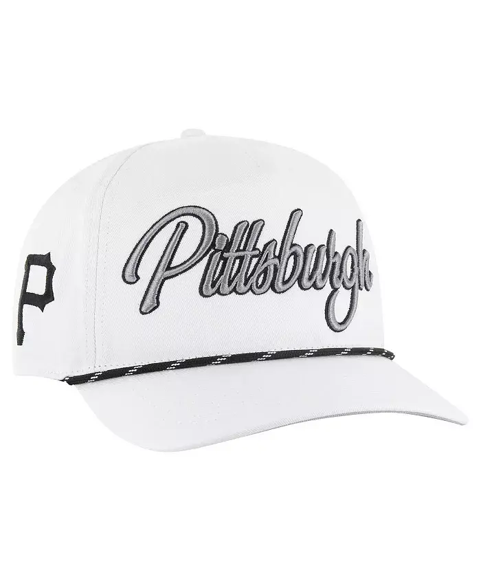 

Женская белая регулируемая кепка Pittsburgh Pirates Overhand Speckle Hitch Rope '47 Brand