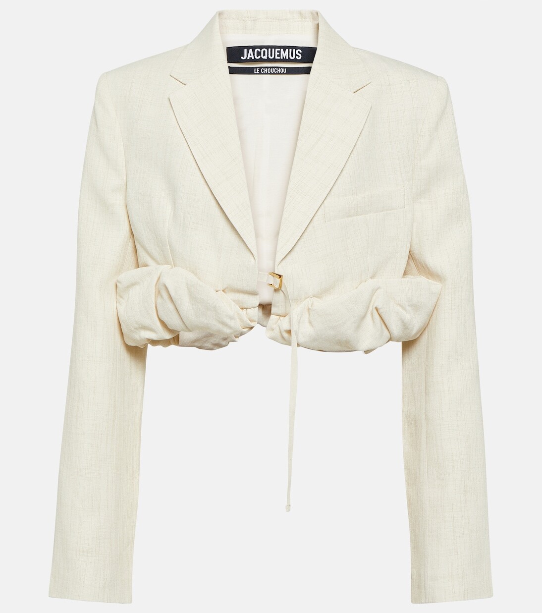 

Жакет la croissant из смесового льна Jacquemus, черный