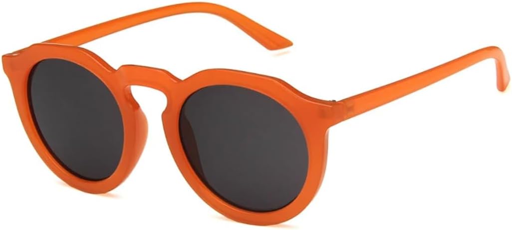 

Солнцезащитные очки с защитой UV400 | Овальная маленькая оправа, цветные линзы | Для женщин и мужчин, для занятий спортом на открытом воздухе и вождения DSVIGF, Orange Gray