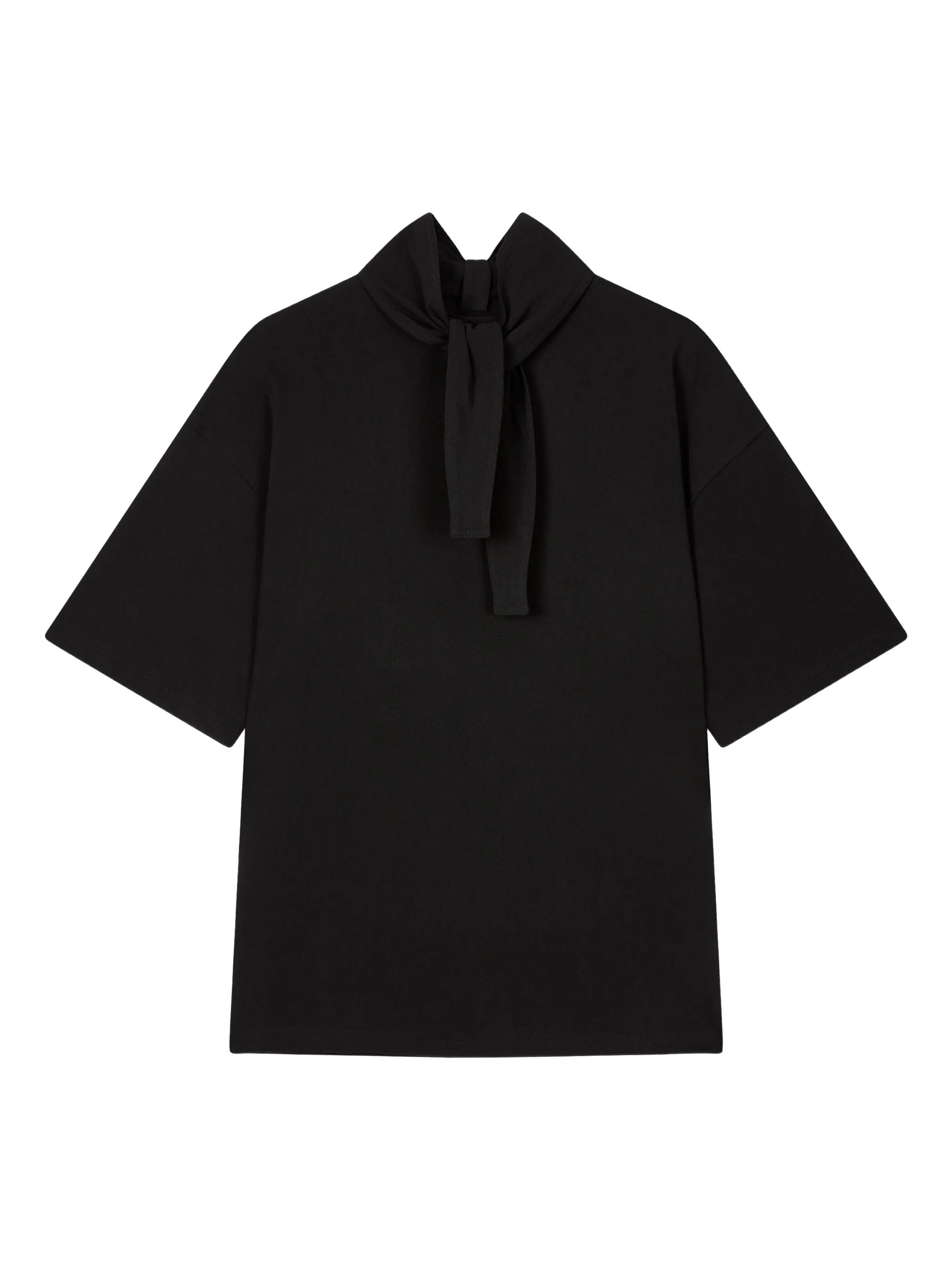 

Топ с короткими рукавами и завязками Tomboy, черный