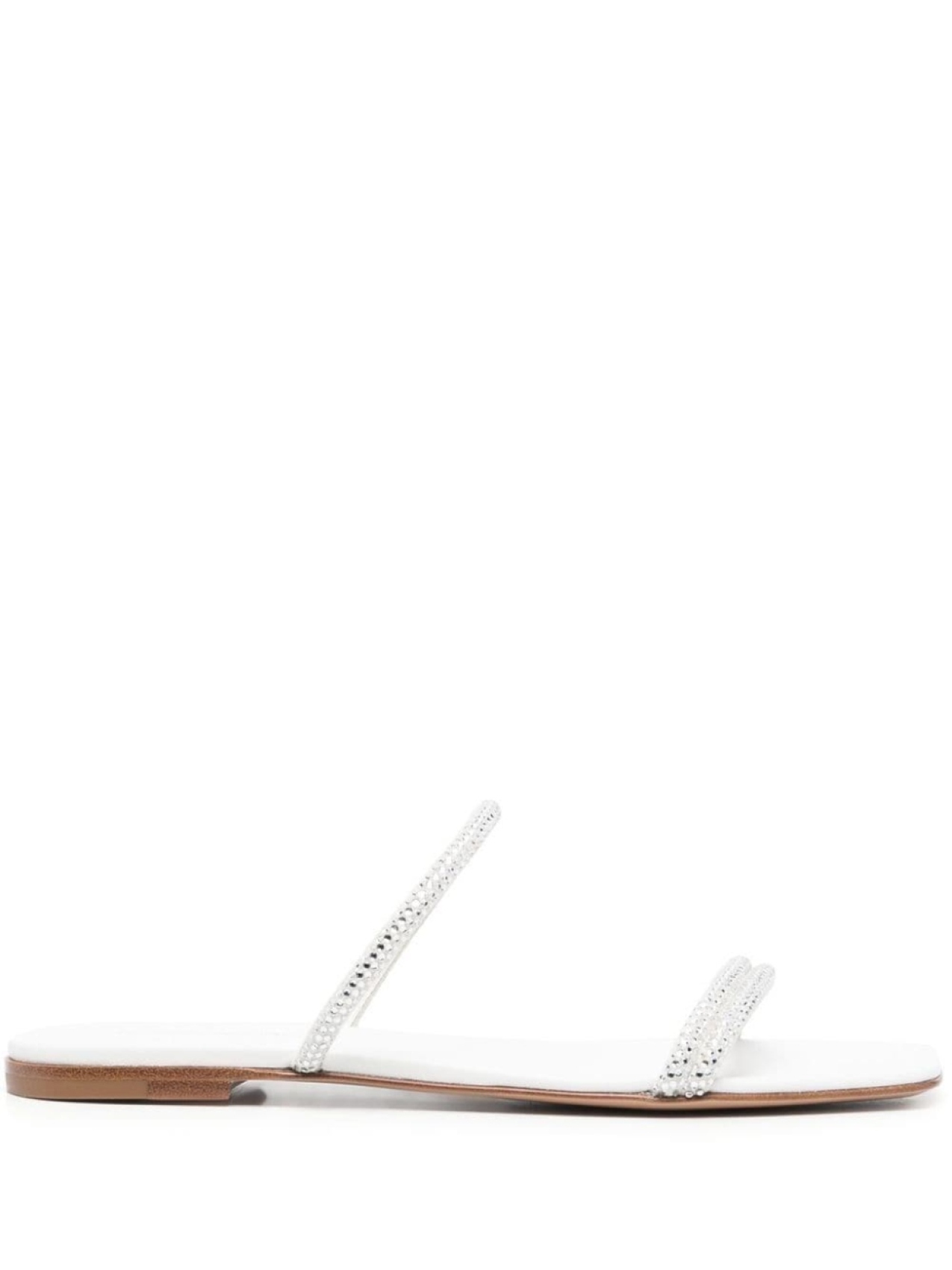 

Gianvito Rossi Cannes leather slip-on sandals, белый