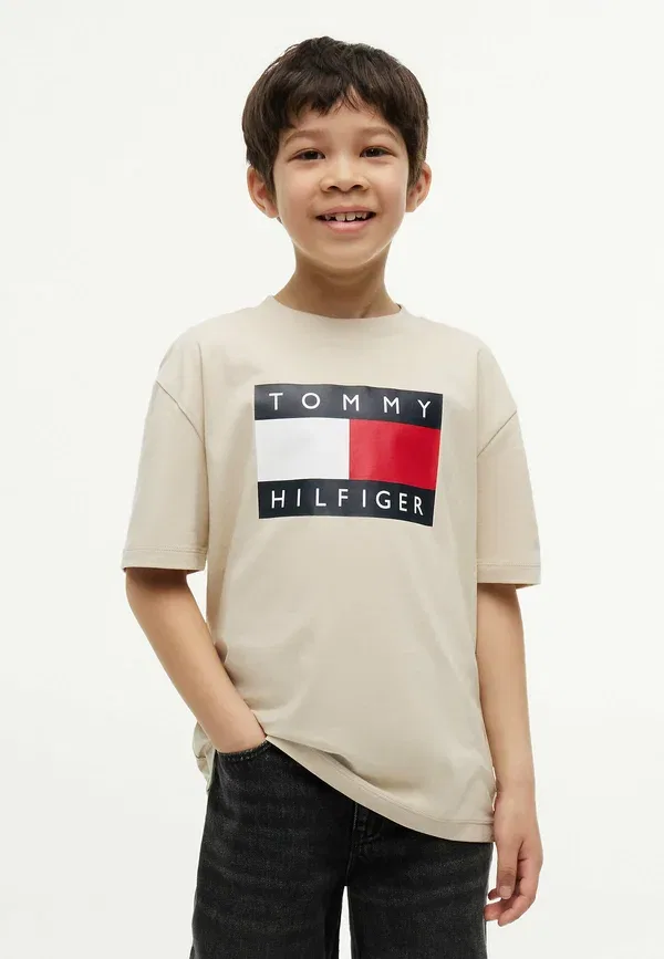 Футболка с принтом Heritage Tommy Hilfiger, классический бежевый — фото 2