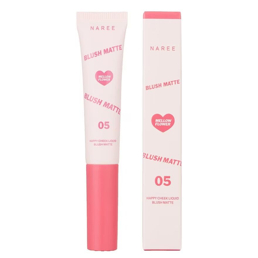 

Naree Happy Cheek Жидкие матовые румяна 12г. No.05 Мягкий цветок, Mellow Flower
