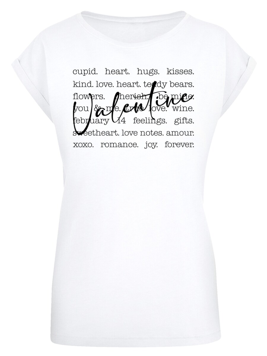 

Рубашка F4NT4STIC Valentine Herz Hugs Kisses Love Flowers Joy, белый
