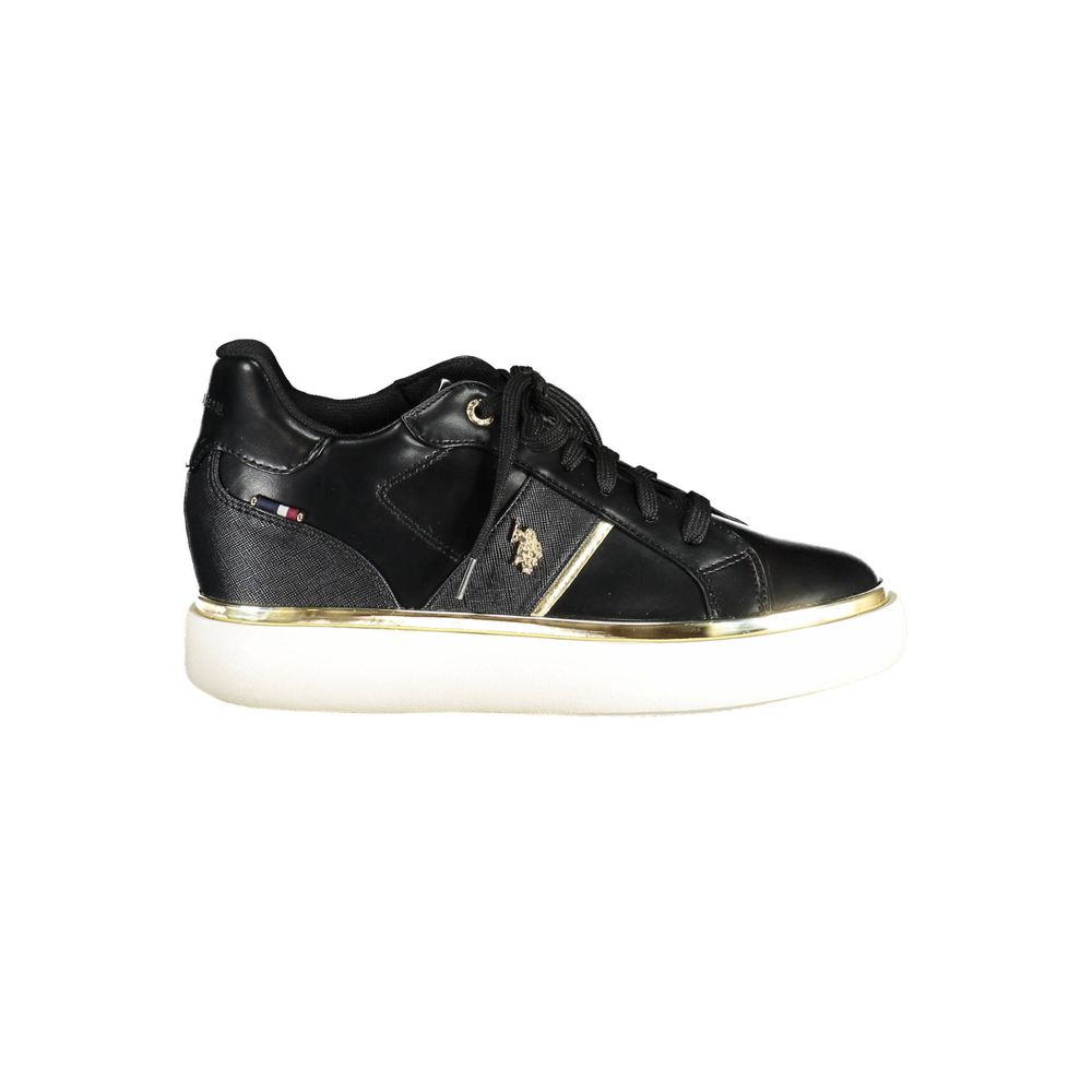 

Черные женские кроссовки из полиэстера U.S. Polo Assn.