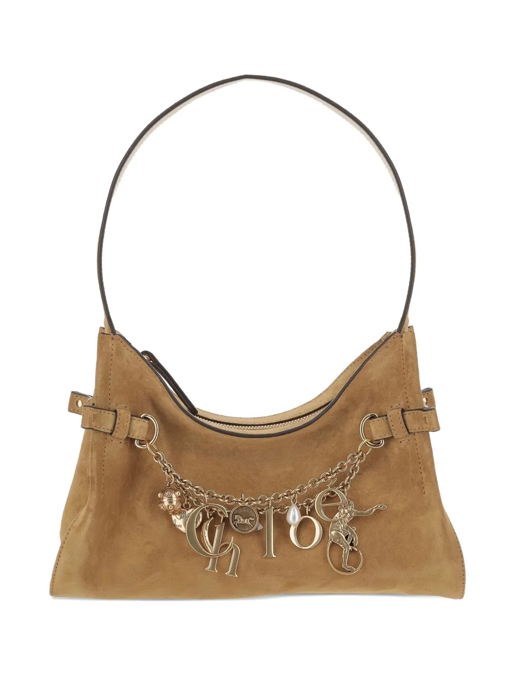 

Сумка на плечо с подвесками CHLOÉ, коричневый