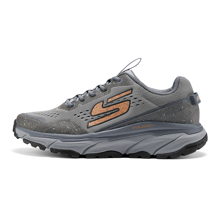 

Мужские износостойкие низкие повседневные туфли для улицы, серые Skechers, Gray