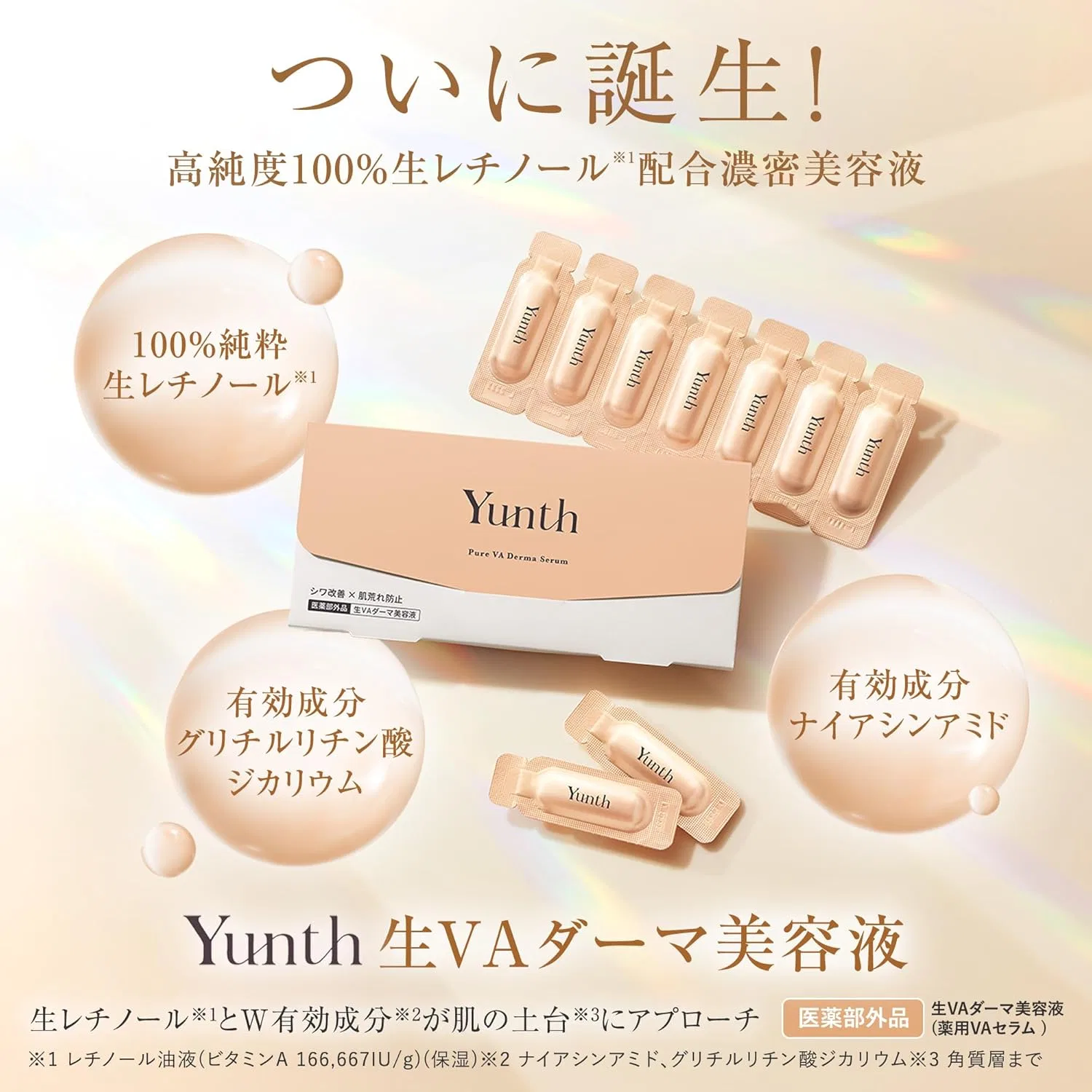 Сыворотка Yunth — Для лица Raw VA Derma Beauty Serum, 28 пакетиков, ретинол — фото 3