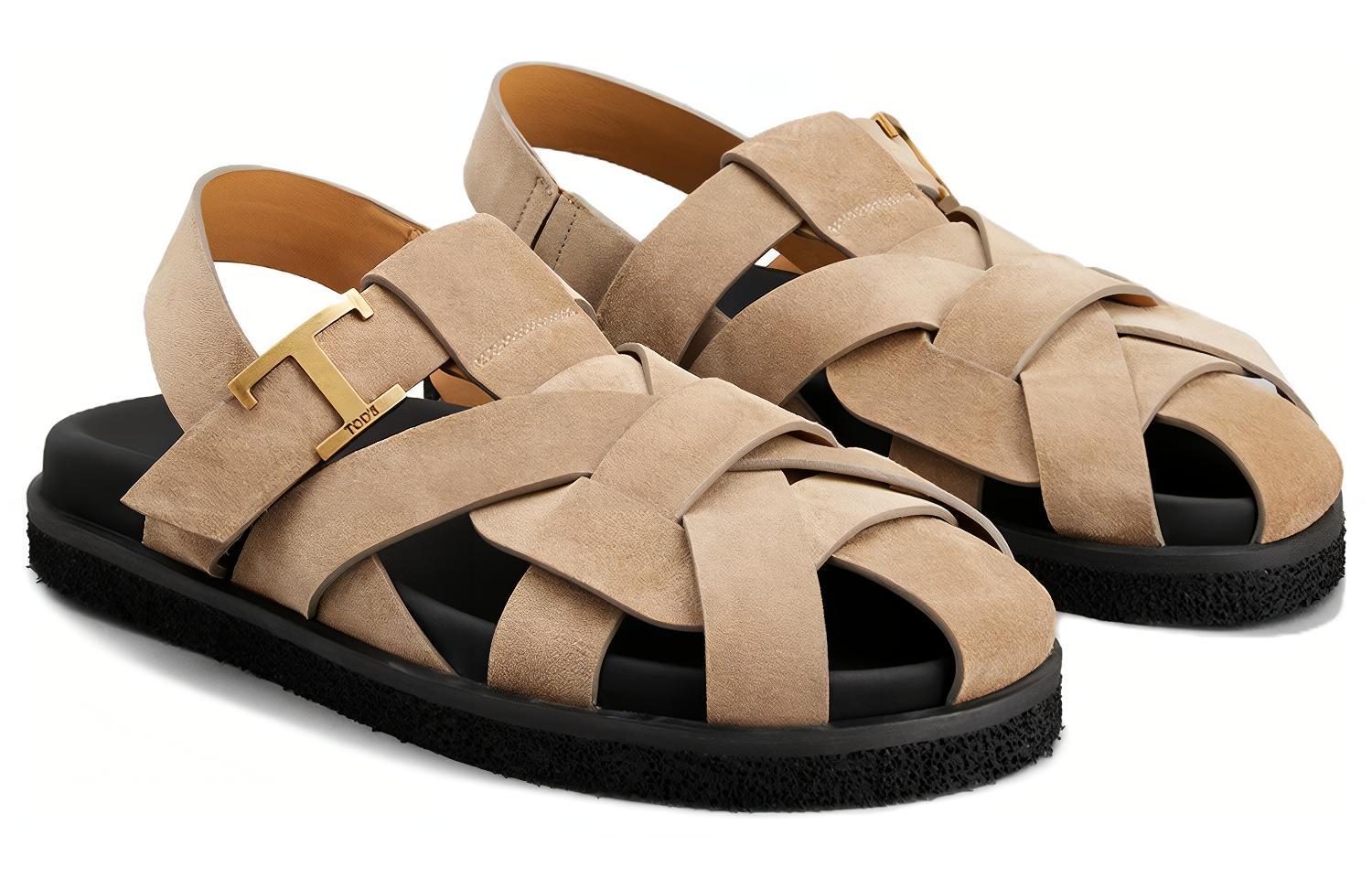 Сандалии из замши Caged TOD'S, original shoe box included — фото 4
