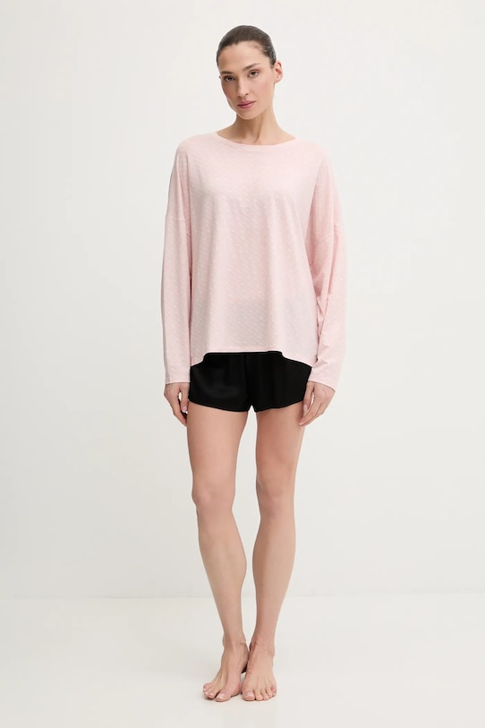 Пижама с длинными рукавами b logo ls-shirt BOSS, розовый — фото 2