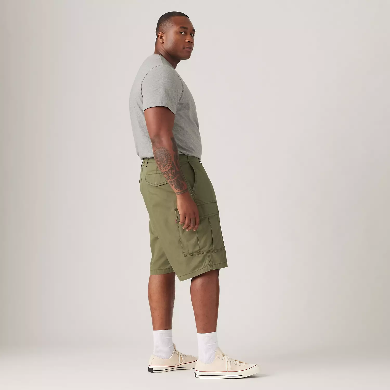 Легкие мужские шорты Carrier Cargo (для больших и высоких) Levi's, цвет Olive Night - Green — фото 3