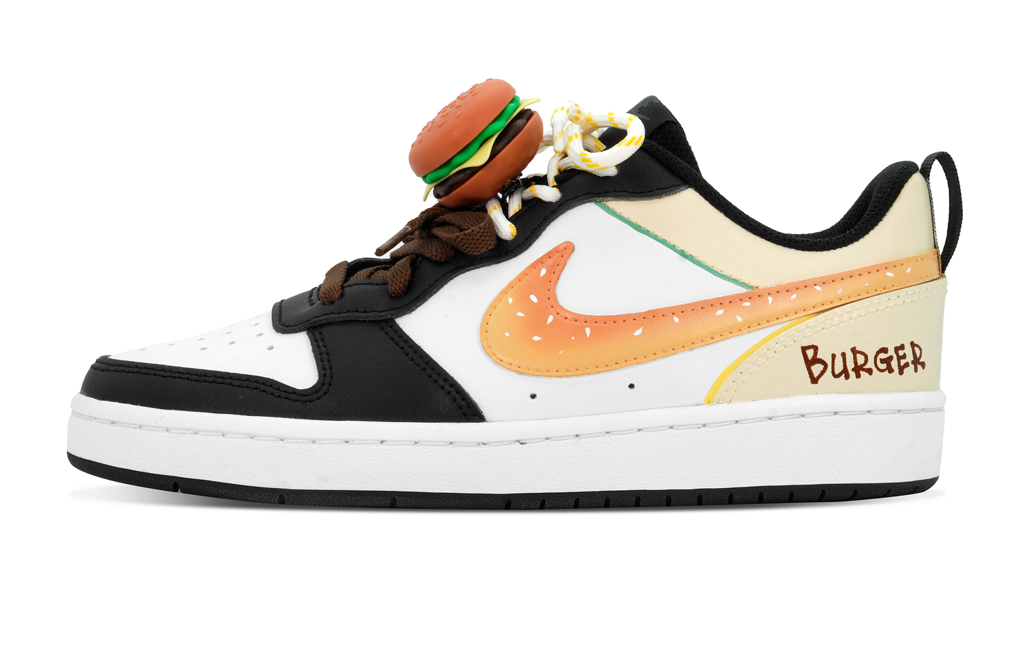 

Nike Бордовые скейтерские кроссовки Court Borough DEER Cream Hamburger устойчивые к истиранию низкие детские бежево-желтые для подростков